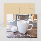 Postale Good Morning golfer avec balle de golf et carte ca (Devant / Derrière)