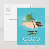 Postale Gozo, archipel maltais Carte poster Voyage . (Devant / Derrière)