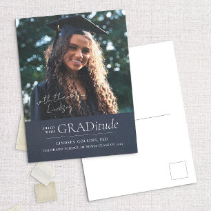 Postale GRADitude Photo Graduation Faire-part Carte postal