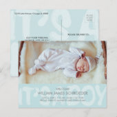 Postale Graffiti Blue Baby Faire-part de naissance Carte p (Devant / Derrière)