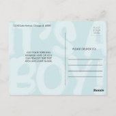 Postale Graffiti Blue Baby Faire-part de naissance Carte p (Dos)