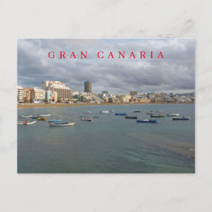 Postale Gran Canaria Las Canteras vue sur la plage carte p