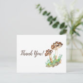 Postale Grand Carte de remerciements de champignons Brown (Debout devant)