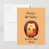 Postale Grande carte d'anniversaire pour la mère maman qui (Devant / Derrière)