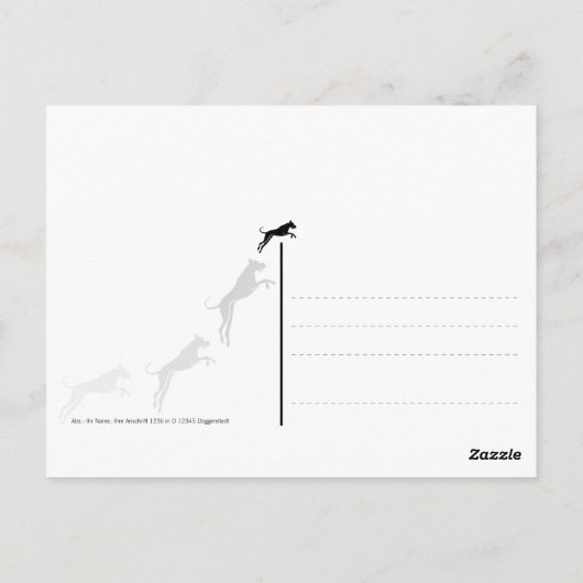 Postale Grande carte graphique Dane (Dos)