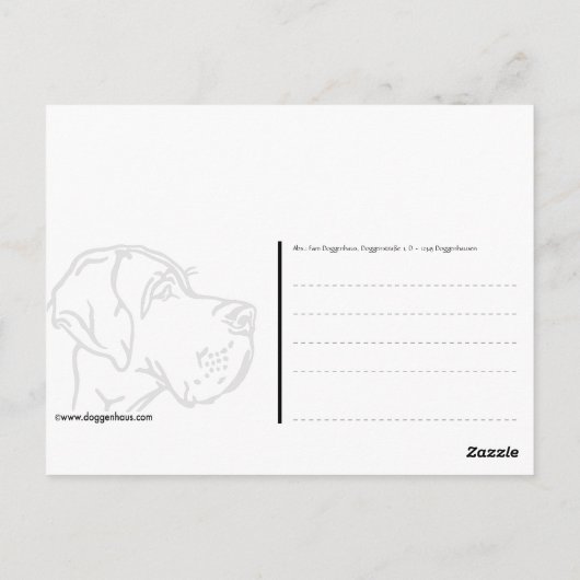 Postale Grande carte graphique Dane (Dos)