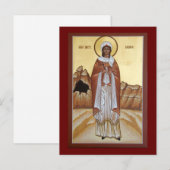 Postale Grande Martyr Barbara Icon Carte de prière (Devant / Derrière)