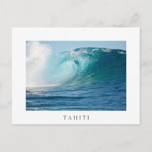 Postale Grande vague de l'océan Pacifique à Tahiti carte p
