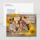 Postale Grateful Blessed Giving Merci belle carte de vacan (Devant / Derrière)