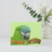 Postale Green Lorikeet Joyeux Coup D'Anniversaire. Carte p (Debout devant)