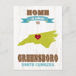 Postale Greensboro, carte de Caroline du Nord – La maison 