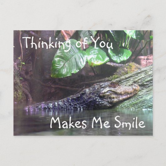 Postale 'Grimaces d'alligator : Pensée à vous - carte (Devant)