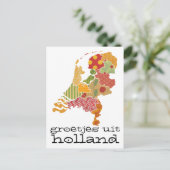 Postale Groetjes Uit Holland Province Carte Style Patchwor (Debout devant)