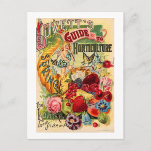 Postale Guide d'horticulture pour Lovetts Vintage carte po