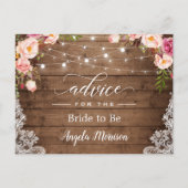 Postale Guirlande de lumières rustique Carte de conseils f (Devant)