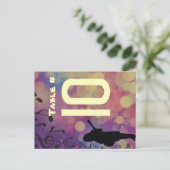 Postale Guitare Bat mitzvah table carte de siège (Debout devant)