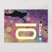 Postale Guitare Bat mitzvah table carte de siège (Dos)