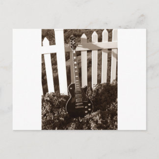 Postale Guitare électrique avec poignées de crâne Carte po
