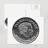 POSTALE GW BUSH SILVER VOLÉ CARTE POST DE LA PIÈCE ÉLECTOR (Devant / Derrière)