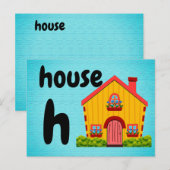 Postale h - carte flash maison (Devant / Derrière)