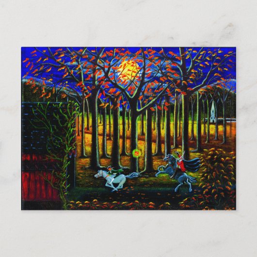 Postale Halloween, carte postale, Horseman, Sleeping, Haut (Devant)