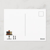 Postale Halloween Chaussure Blanche sorcière et carte post (Dos)