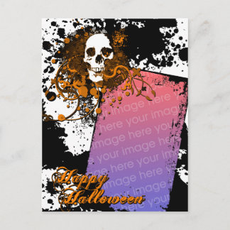 Postale happy halloween carte photo : crâne hi-fi