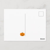Postale Happy Halloween texte et Citrouille sur carte post (Dos)