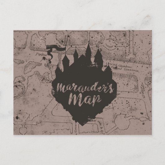 Postale Harry Potter | Carte du château Marauder de HOGWAR (Devant)