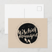 Postale Harry Potter | Carte du Maraudeur Typographie des  (Devant / Derrière)