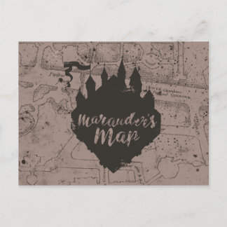 Postale Harry Potter | Château HOGWARTS™ Carte du Maraudeu