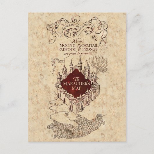 Postale Harry Potter Spell | Carte de Marauder (Devant)