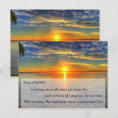 Postale Hébreux 11:1 Carte mémoire de l'écriture chrétienn (Devant / Derrière)