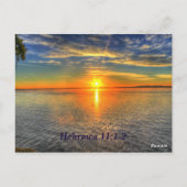 Postale Hébreux 11:1 Carte mémoire de l'écriture chrétienn (Dos)