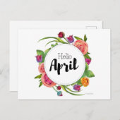 Postale Hello April-kaart Briefkaart (Voorkant / Achterkant)