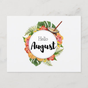 Postale Hello August Briefkaart