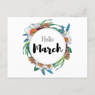 Postale Hello March Briefkaart
