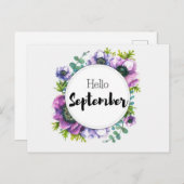 Postale Hello September Briefkaart (Voorkant / Achterkant)
