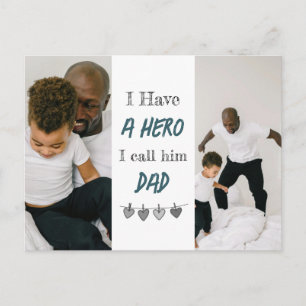 Postale Hero Dad Carte de la fête des Pères personnalisé