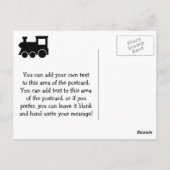 Postale Heure de fête Anniversaire Train Merci Carte posta (Dos)