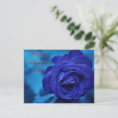 Postale Heureuse Sainte-Valentin bleu rose cadeau Carte po (Debout devant)