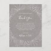 Postale Hiver rustique | Carte de réception en Merci gris (Devant)