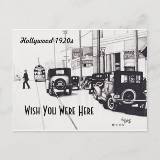 Postale "Hollywood 1920" Souhaite que vous soyez ici Carte