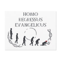 Homo Regressus Evangelicus – Carte drôle anti-MAGA