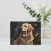 Postale hond Fleur kaarten (Staand voorkant)