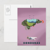 Postale Honduras Carte illustrée affiche de voyage (Devant / Derrière)