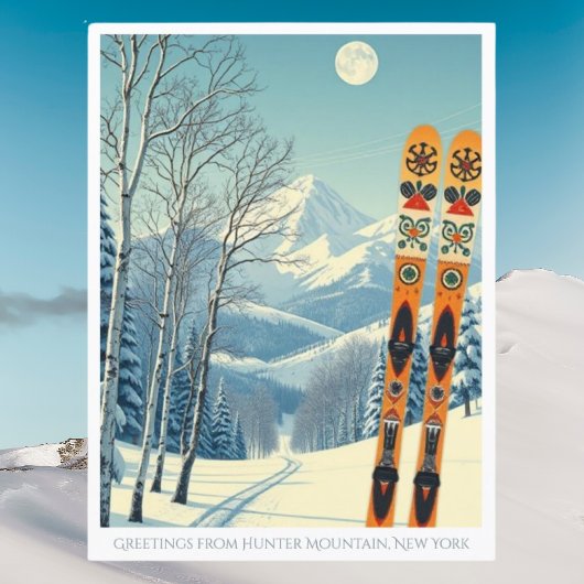 Postale Hunter Mountain vacances ski New York Carte postal