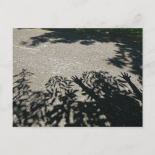 Postale HURRAY Hadow Hands & Feuilles do-it-yourself carte