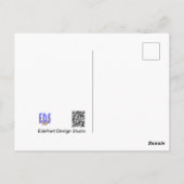 Postale Hydrangea Violet dans les coeurs Carte de vœux de  (Dos)