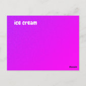 Postale i - carte flash de crème glacée (Dos)